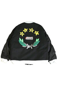 over print (�I�[�o�[�v�����g) Melton MA-1 jacket - Black