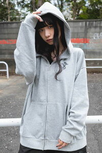 gibous (�M�{�X) logo snake cross parker - Gray