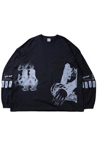 over print (�I�[�o�[�E�v�����g) purupuru LS Tee - Chacoal