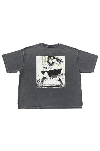 over print (�I�[�o�[�E�v�����g) purupuru pigment Tee B - Chacoal