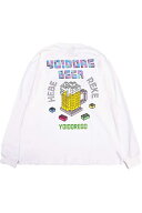 YOIDORE(ヨイドレ) ビール・ブロック・ロンTEE - White