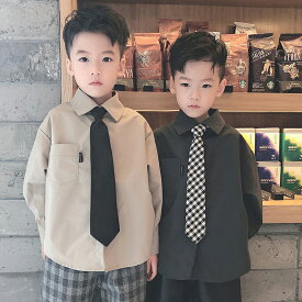 【部分2営業日出荷】ワイシャツ キッズ フォーマル 男の子 子供服 Yシャツ 長袖 シャツ ネクタイ付きシャツ 卒業式 中学生 小学校 入学準備 セット 入園式 卒園式 結婚式 ピアノ 発表会 七五三 入学式 冠婚葬祭 90cm 100cm 110cm 120cm 130cm 140cm