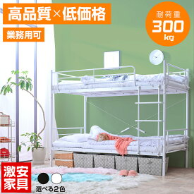 楽天ランキング1位 ぐらつかない 二段ベッド 2段ベッド 子供用 大人用 パイプベッド シングル 耐荷重 300kg パイプ おしゃれ パイプベット フレーム 頑丈 耐震 分離 パイプ ベット ベッド シングル 二段ベット おしゃれ 分割 ムーン2-GKI ブラック ホワイト