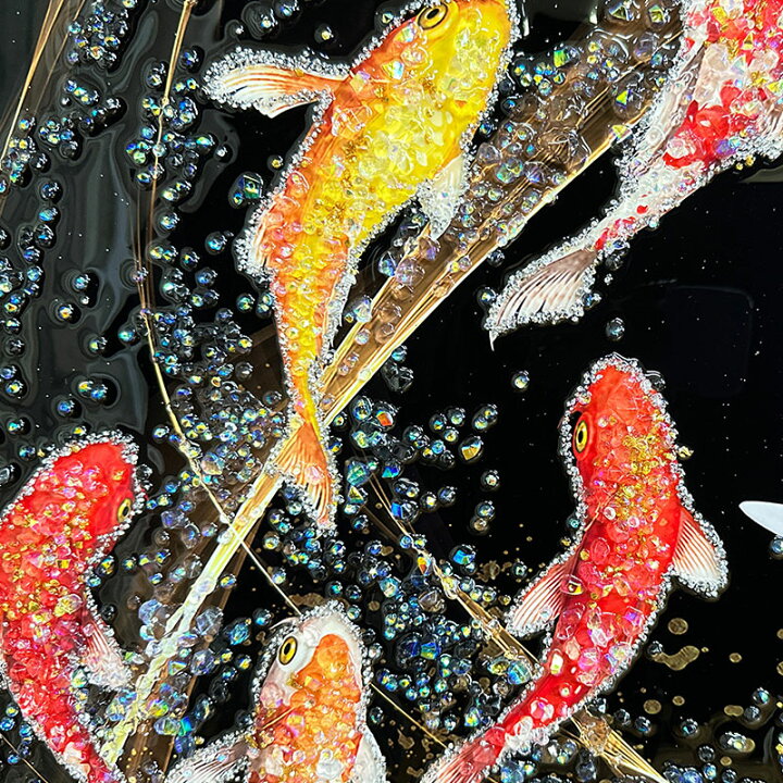 楽天市場】水晶パネル アートパネル 60×80cm 開運画 金フレーム付き 