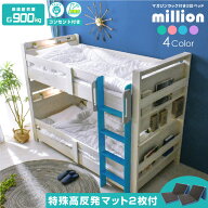 最安値に挑戦中!【特殊高反発マットレス2枚付】二段ベッド 2段ベッド 子供 子供用 木製 シングル 分離 分…
