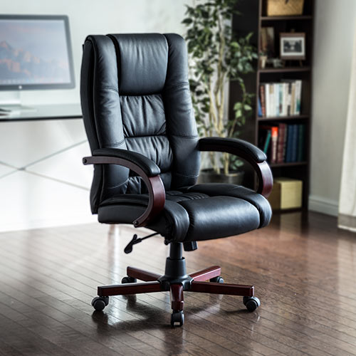 SALE 102%OFF 本革椅子 プレジデントチェア 売れ筋アイテムラン エグゼクティブチェア キャスター付き ロッキング固定可能 ブラック EZ15-SNCL006