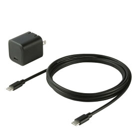 【アウトレット】USB充電器 PD45W Type-Cケーブル付き 2m C×1 GaN採用 PD-PPS対応 折りたたみ式プラグ 超小型 急速充電 ノートパソコン スマホ タブレット PSE適合商品 ACA-PD109SETBK サンワサプライ
