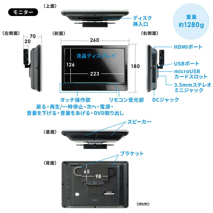 楽天市場 車載用ヘッドレストモニター Dvdプレーヤー 車載プレーヤー 後部座席 リアモニター 後付け シガー接続 Hdmi入力 Dvd Microsd Ez2 Car073 激安アウトレット店