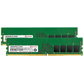 デスクトップ用メモリ Transcend 16GB 2枚セット DDR4 3200 U-DIMM 1Rx8 Dual Kit 【ネコポス対応】 JM3200HLE-32GK サンワサプライ
