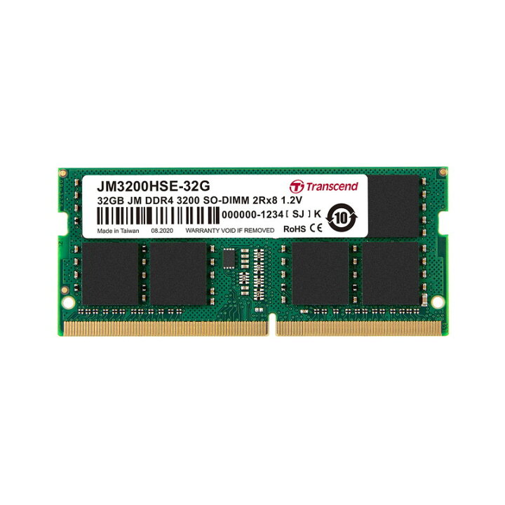 楽天市場】ノートパソコン用メモリ 32GB Transcend DDR4-3200 SO-DIMM 