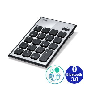 【最大2500円クーポン発行中】テンキー Bluetooth 無線 静音 モバイル 持ち運び 薄型 小型 パンタグラフ アイソレーション 電池式 Windows専用 EZ4-NT006【ネコポス対応】