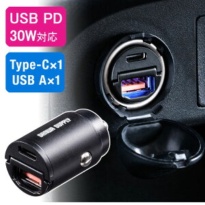 J[`[W[ ԍڏ[d Type-C Type-A USB PD30WΉ 5V/2.4A }[d VK[\Pbg 12V/24VΉ RpNg EZ2-CAR088ylR|XΉz