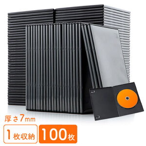 DVDP[X g[P[X 1[ X 100  7mm ubN EZ2-FCD039BK-100