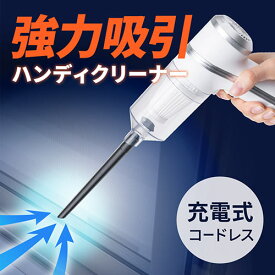 【ランク別最大P10倍~4/27 9:59まで】ハンディクリーナー 充電式 交換ノズル LEDライト付き コードレスクリーナー 小型クリーナー 車用 クリーナー 軽量 軽い EZ2-CD077