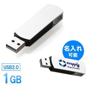USBフラッシュメモリ シルバースイングタイプ 1GB 名入れ可能 EEMD-US1GASV【ネコポス対応】