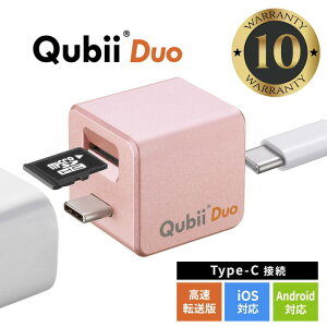 Qubii Duo Type-C iPhone iPad iOS Android obNAbv USB-C L[r[ 摜  microSD J[h[_[@\ eʕs [YS[h EZ4-ADRIP014P
