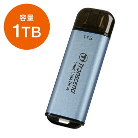 ポータブルSSD 1TB ESD310 Type-C接続 スティックSSD 外付け USB10Gbps USB3.2 Gen2 iPhone15 スカイブルー トランセンド 長期保証 TS1TESD300C【ネコポス対応】