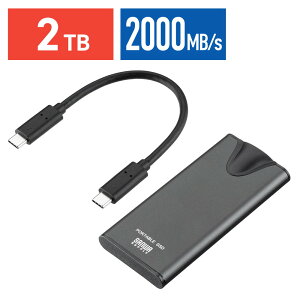 �y�ꕔ�\���t���z�O�t��SSD �Ǐo�ő�2000MB/s �����^ ��e�� USB Type-C USB20Gbps USB3.2 Gen2×2 PS5 Mac iPad iPhone �P�[�u���^ �V���o�[ �|�[�^�u�� EZ6-USSH�y�l�R�|�X�Ή��z