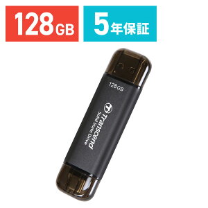 OtSSD 128GB ESD310 |[^uSSD USB3.2 Gen2 Type-A C iPhone16Ή XeBbN^ ubN Transcend gZh TS128GESD310CylR|XΉz