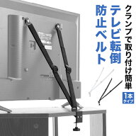 転倒防止ベルト テレビ 穴あけ不要 VESA設置 クランプ 壁固定対応 EZ1-PL023
