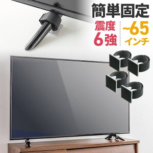 【オータムSALE限定特価】テレビ 転倒防止ストッパー 65型まで対応 震度6強クリア 粘着固定で工具不要 EEX-EQ03GY