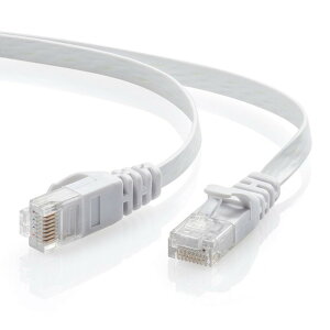 Cat6 �t���b�gLAN�P�[�u�� 15m �J�e�S���[6 ���� �X�g���[�g �z���C�g EZ5-LAN6FL15W�y�l�R�|�X�Ή��z