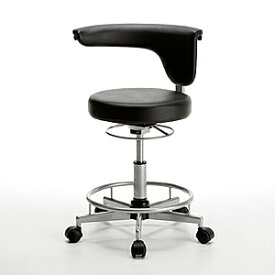 カウンターチェア バーチェア 丸椅子 デザインチェア キッチンチェア レザーチェア スツール キャスター おしゃれ 背もたれ 台所 北欧 コンパクト ブラック EZ1-SNC019BK