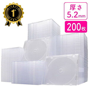 yyV1ʎ܁zX[p[X DVD CD u[CP[X vP[X NA ^5.2mm 200 BD EZ2-FCD031-200C