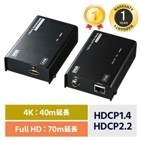【クーポン発行中】【楽天1位受賞】HDMIエクステンダー 延長 モニター延長器 4K フルHD LAN 変換 最大70m VGA-EXHDLT サンワサプライ