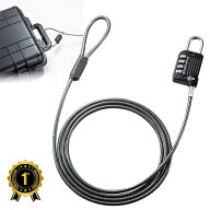 【楽天1位受賞】セキュリティワイヤー ダイヤル錠タイプ 1.5m SLE-32S サンワサプライ【ネコポス対応】
