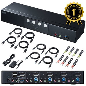 yő2,000~N[|szyyV1ʎ܁zKVMXCb` p\Rؑ֊ displayport USB 4|[g 4K fBXvC L[{[h }EX zbgL[ Win Mac SW-KVM4HDPU TTvC