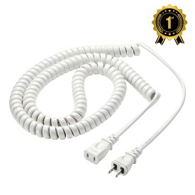 【最大1,000円オフクーポン発行中】【楽天1位受賞】電源コード 延長 コイル 1.5〜3m TAP-EXC3 サンワサプライ