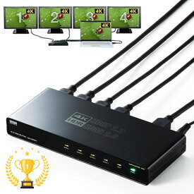 【楽天1位受賞】HDMI分配器 1入力 4出力 4K/60Hz HDR HDCP2.2 同時出力 VGA-HDRSP4 サンワサプライ