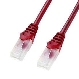 ツメ折れ防止LANケーブル Cat5e 15m レッド LA-Y5TS-15R サンワサプライ