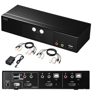 yő2,000~N[|szKVMXCb` p\Rؑ֊ HDMI USB 2|[g fBXvC L[{[h }EX zbgL[ Win Mac SW-KVM2HHC TTvC