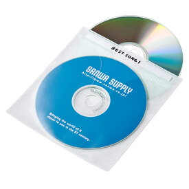 DVD CD不織布ケース 100枚入り ホワイト FCD-FN100WN サンワサプライ