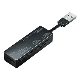 【6/5限定！最大100％ポイントバック】マルチカードリーダー Android対応 USB2.0 Type-C USB 3.1 Gen 1 変換アダプタ付き ADR-TCAML22BK サンワサプライ