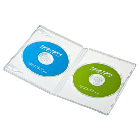 【6/5限定！最大100％ポイントバック】DVDケース トールケース 2枚収納 10枚セット クリア DVD-TN2-10CLN サンワサプライ
