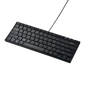 キーボード 有線 英語配列 USB スリム コンパクト ブラック SKB-E3UN サンワサプライ