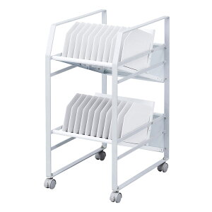 【最大1,000円オフクーポン発行中】タブレットワゴン 2段 20台収納 RAC-TABWG2N サンワサプライ