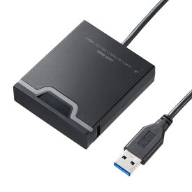 【アウトレット】SDカードリーダー SD microSD用 USB3.2 Gen1 カバー付き ADR-3SDUBKN サンワサプライ