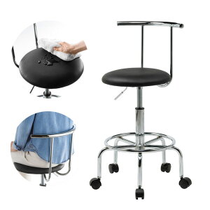 カウンターチェア キャスター付き おしゃれ 昇降 背もたれ ハイタイプ スツール クッション ブラック SNC-RD8BK サンワサプライ