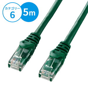 CAT6LAN�P�[�u�� UTP 5m �O���[�� LA-Y6-05G �T�����T�v���C