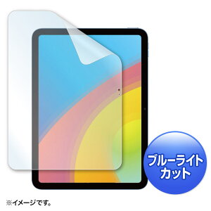 Apple 第10世代iPad10.9インチ用ブルーライトカット指紋防止光沢フィルム LCD-IPAD22BC サンワサプライ