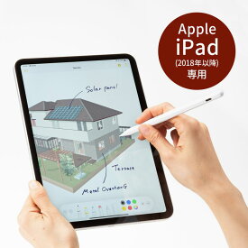 Apple iPad専用タッチペン 充電式 極細 ホワイト PDA-PEN56W サンワサプライ