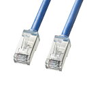【最大2,000円オフクーポン発行中】カテゴリ6A STP LANケーブル 超ショートブーツ ツメ折れ防止カバー CAT6A ブルー 50cm KB-T6ASB-005BL サンワサプライ【ネコポス対応】