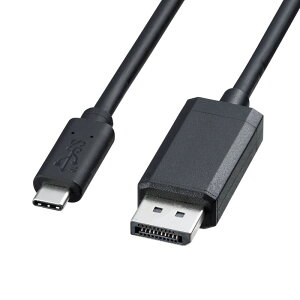 TypeC-DisplayPort�ϊ��P�[�u�� 4K/60Hz�Ή� �u���b�N 1m KC-ALCDP10K �T�����T�v���C