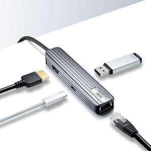 USB Type-C}`ϊA_v^ HDMI LAN USB Type-C PD[dΉ USB3.2 Gen1|[gt OP[u1m USB-3TCHLP7S-1 TTvC