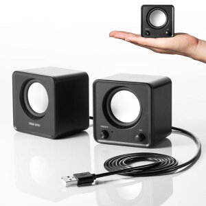 �y�ő�1,000�~�I�t�N�[�|�����s���z�R���p�N�gUSB�X�s�[�J�[ ��̂Ђ�T�C�Y USB�ڑ� ���o��6W �p�b�V�u���W�G�[�^�[���� �Ɨ��{�����[���X�C�b�` MM-SPU21BK �T�����T�v���C