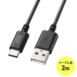 yő1,000~ItN[|szType-C-AP[u USB2.0Ki 5V3A USB-IFFؕi ő480Mbps PVCf dV[h\ bLs 2m ubN KU-CA20BK TTvC